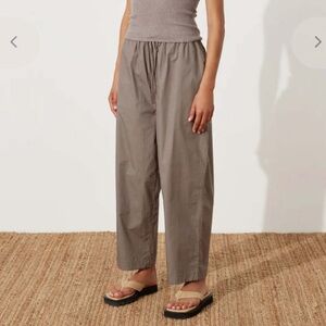 NWT Zulu & Zephyr Organic Cotton Pant Pewter Pull On Drawstring Women’s Large